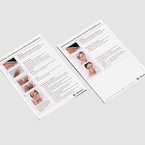 Handhabungsinfo weiche Kontaktlinsen