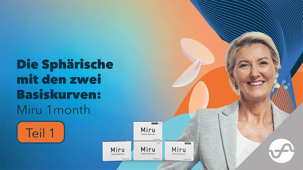Menicon Miru 1month: Die sphärische mit den zwei Basiskurven.