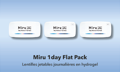 Menicon Miru 1day FlatPack - Lentilles jetables journalières en hydrogel