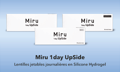 Menicon Miru 1day UpsSide - Lentis jetables journalières on Silicone Hydrogel